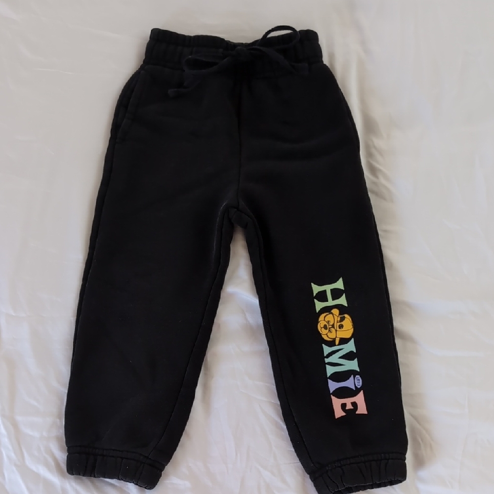 Little Homie Baby Black Sweatpants 6-12 Mo